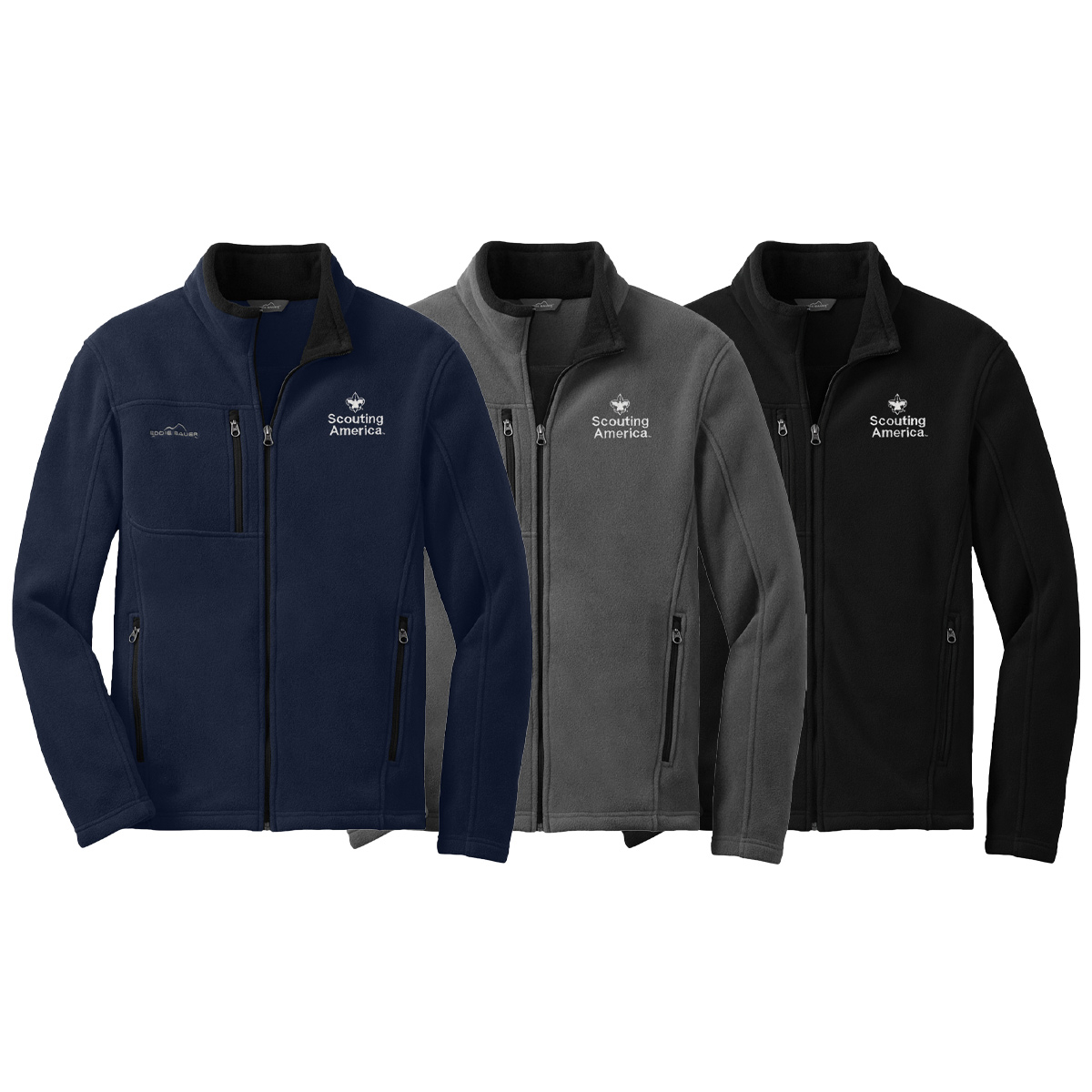 Scouting America Eddie Bauer Full Zip Fleece Jacket - Men's S-4XL
