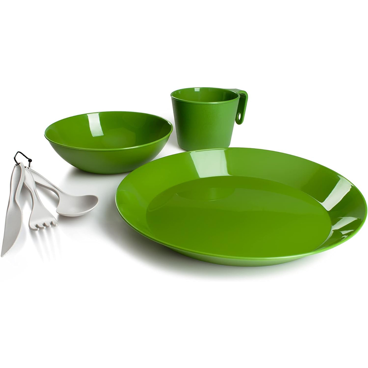 GSI Seven Piece Cascadian Dinnerware Set, Green