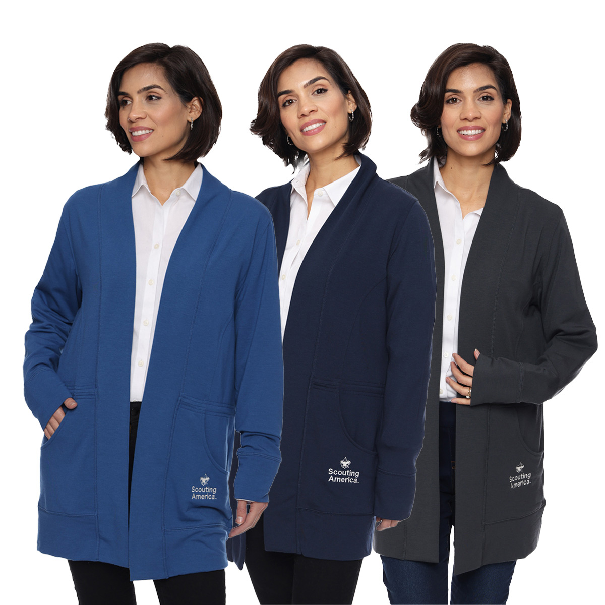 Scouting America Microterry Cardigan, Women's S-4XL