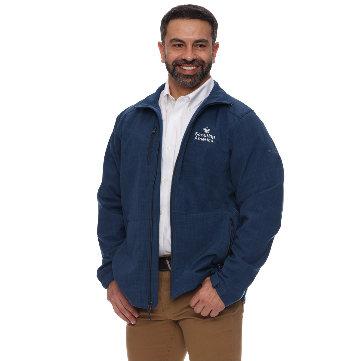 Scouting America Eddie Bauer Crosshatch Soft ShellJacket, Mens S-4XL 3 Scouting America Eddie Bauer Crosshatch Soft ShellJacket, Mens S-4XL