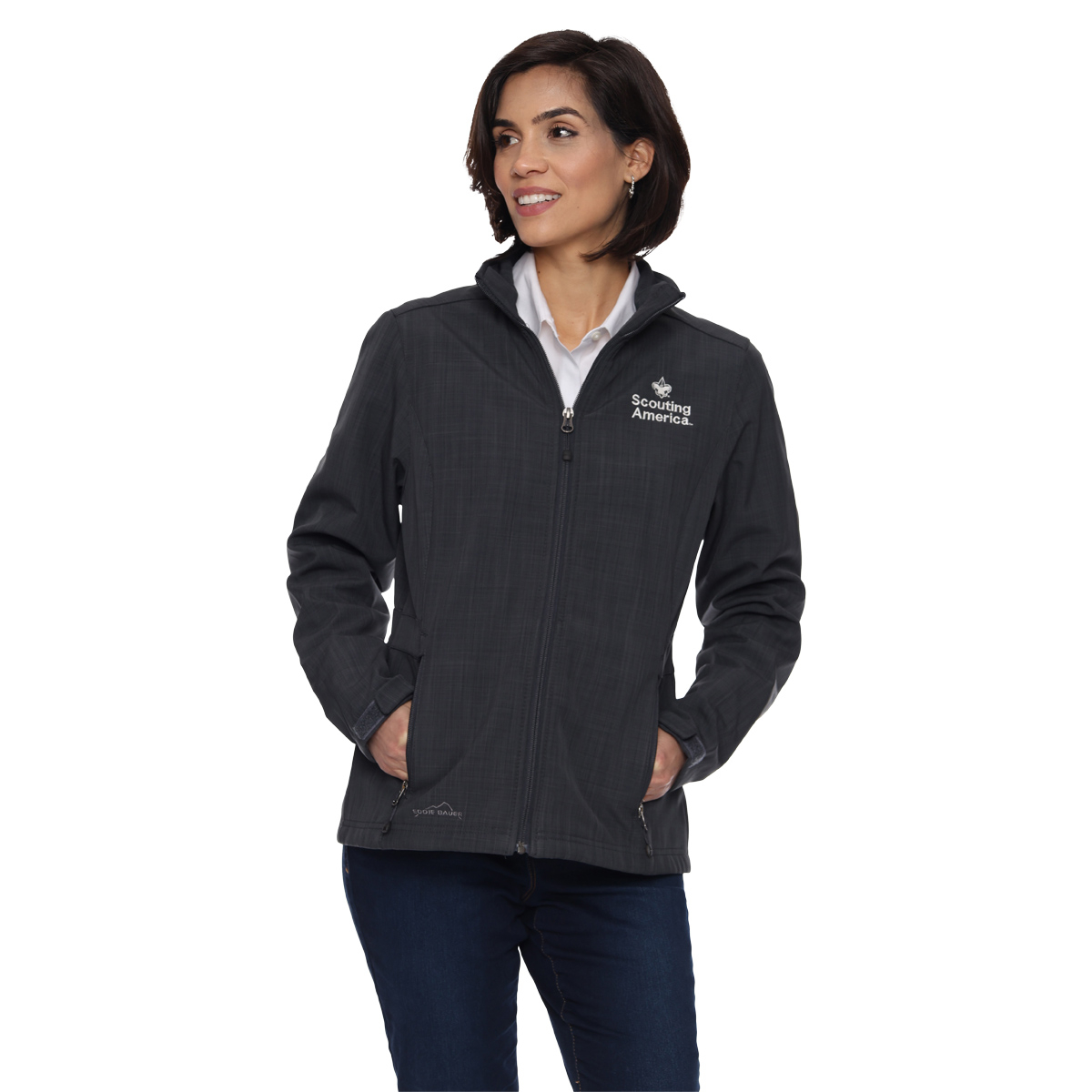 Scouting America Eddie Bauer Crosshatch Soft Shell Jacket, Women's S-4XL 10 Scouting America Eddie Bauer Crosshatch Soft Shell Jacket, Women's S-4XL
