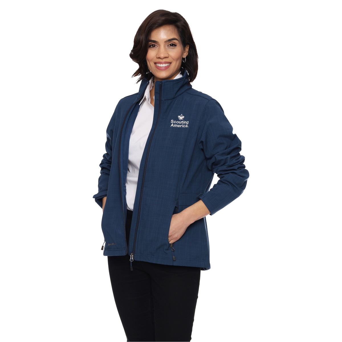 Scouting America Eddie Bauer Crosshatch Soft Shell Jacket, Women's S-4XL
