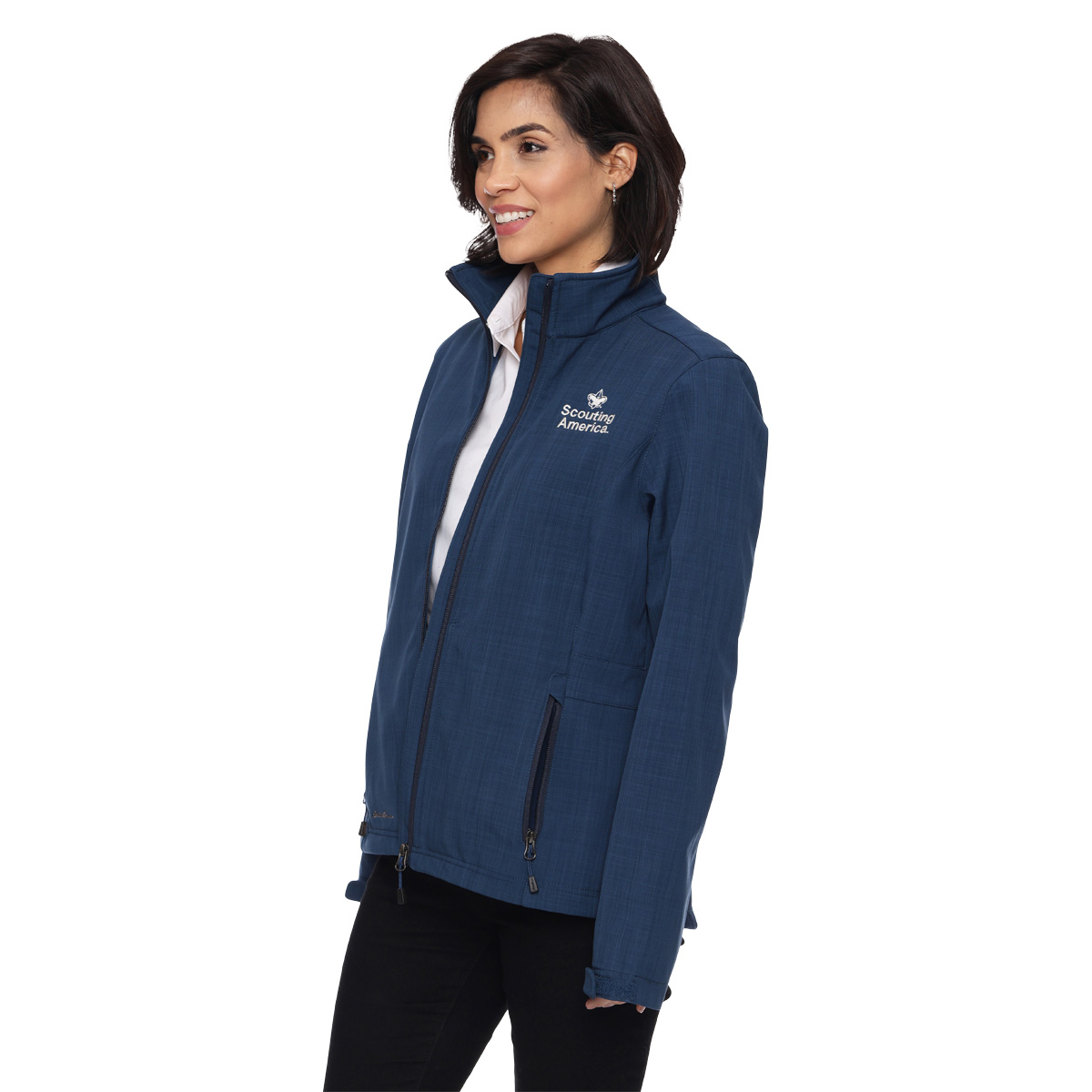 Scouting America Eddie Bauer Crosshatch Soft Shell Jacket, Women's S-4XL 3 Scouting America Eddie Bauer Crosshatch Soft Shell Jacket, Women's S-4XL