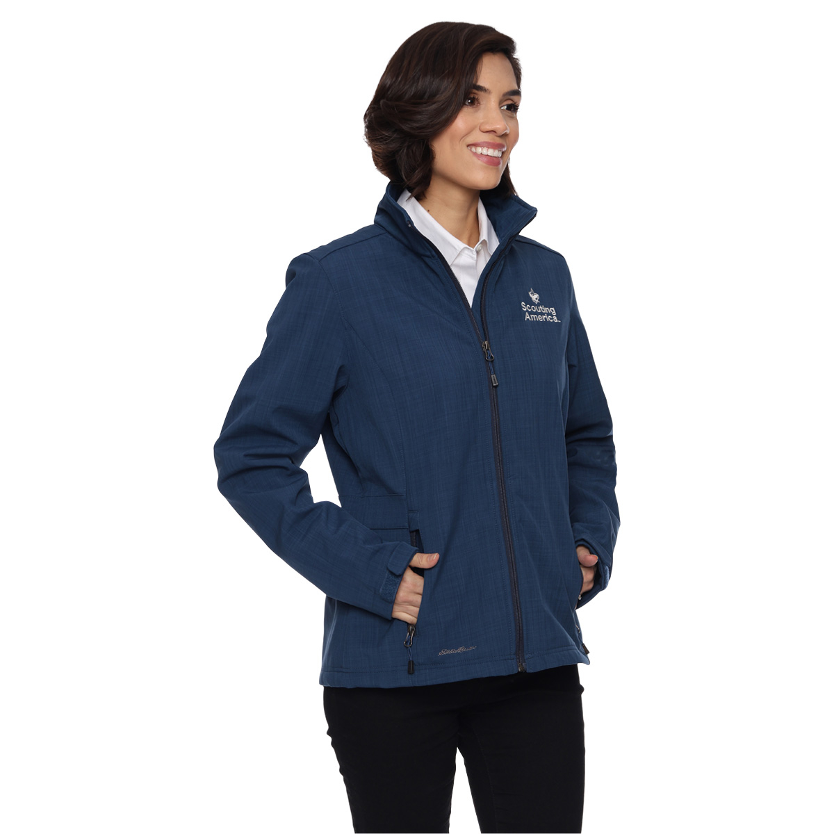 Scouting America Eddie Bauer Crosshatch Soft Shell Jacket, Women's S-4XL 4 Scouting America Eddie Bauer Crosshatch Soft Shell Jacket, Women's S-4XL