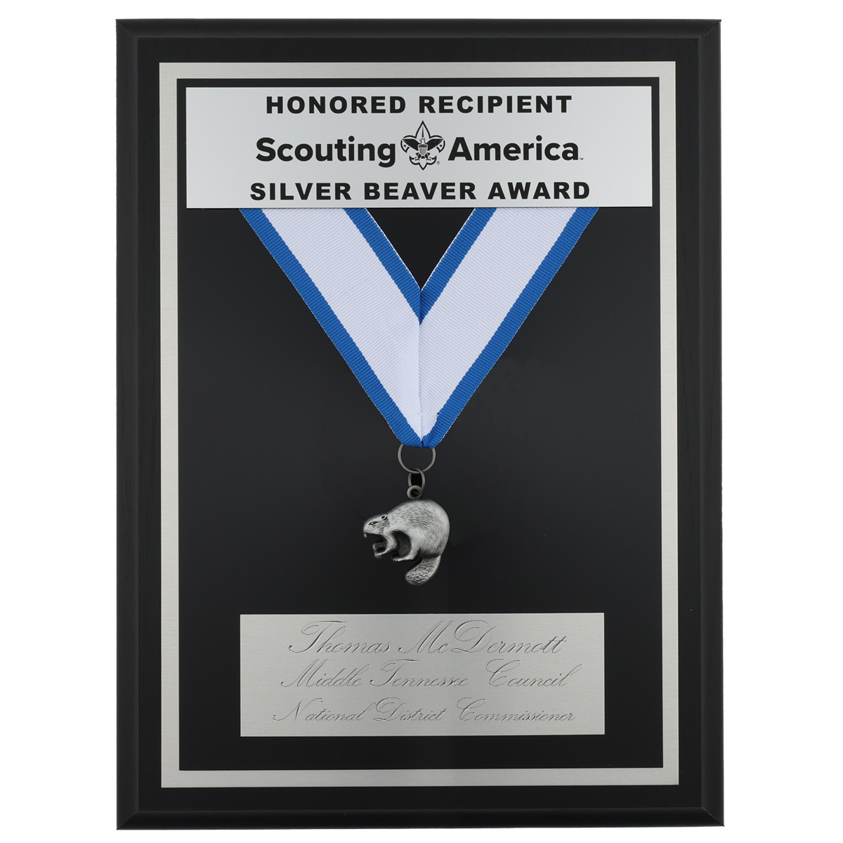 Custom - Silver Beaver Award Recipient Plaque