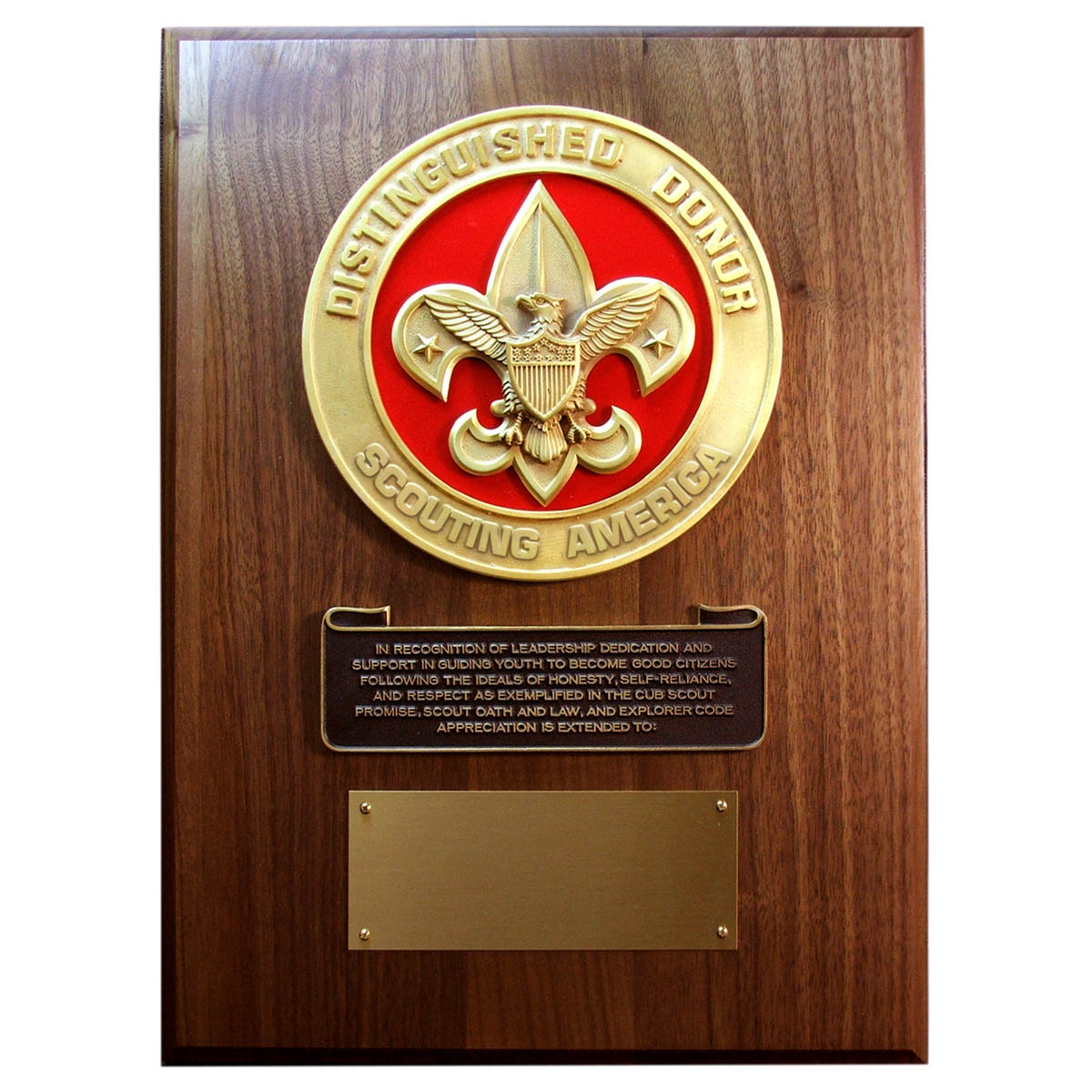 Distinguished Donor Recognition Plaque