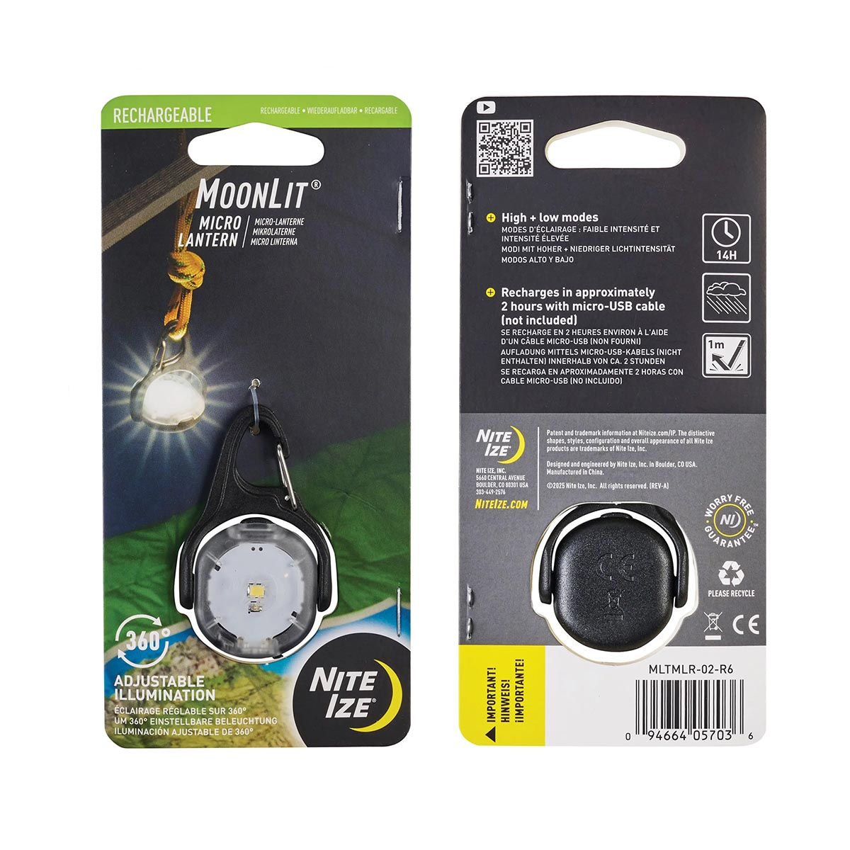 Nite Ize Moonlit Rechargable Micro Lantern White
