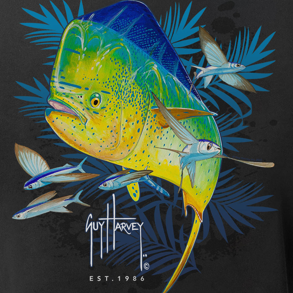 Guy Harvey Mahi Palms Short Sleeve T-Shirt 6 Guy Harvey Mahi Palms Short Sleeve T-Shirt