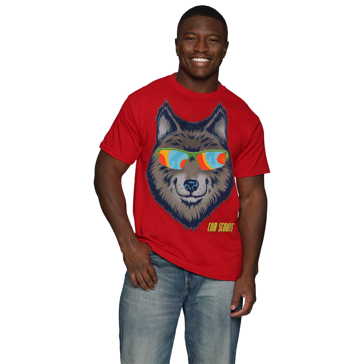 Cub Scouts Wolf Rank Retro Tee, Adults S-2XL