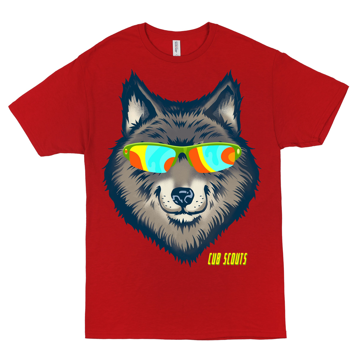 Cub Scouts Wolf Rank Retro Tee, Adults S-2XL