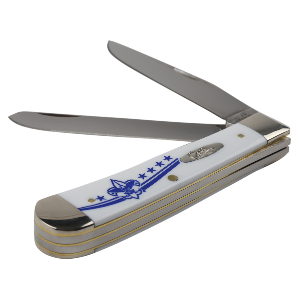 Scouting America Case Trapper Pocket Knife, 3.25''Blade-White Handle