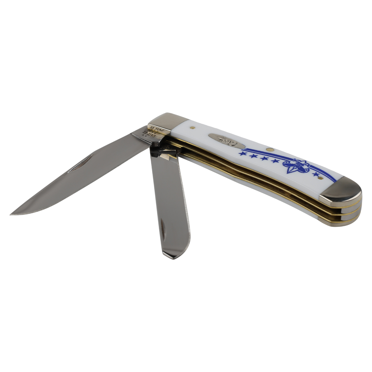 Scouting America Case Trapper Pocket Knife, 3.25''Blade-White Handle