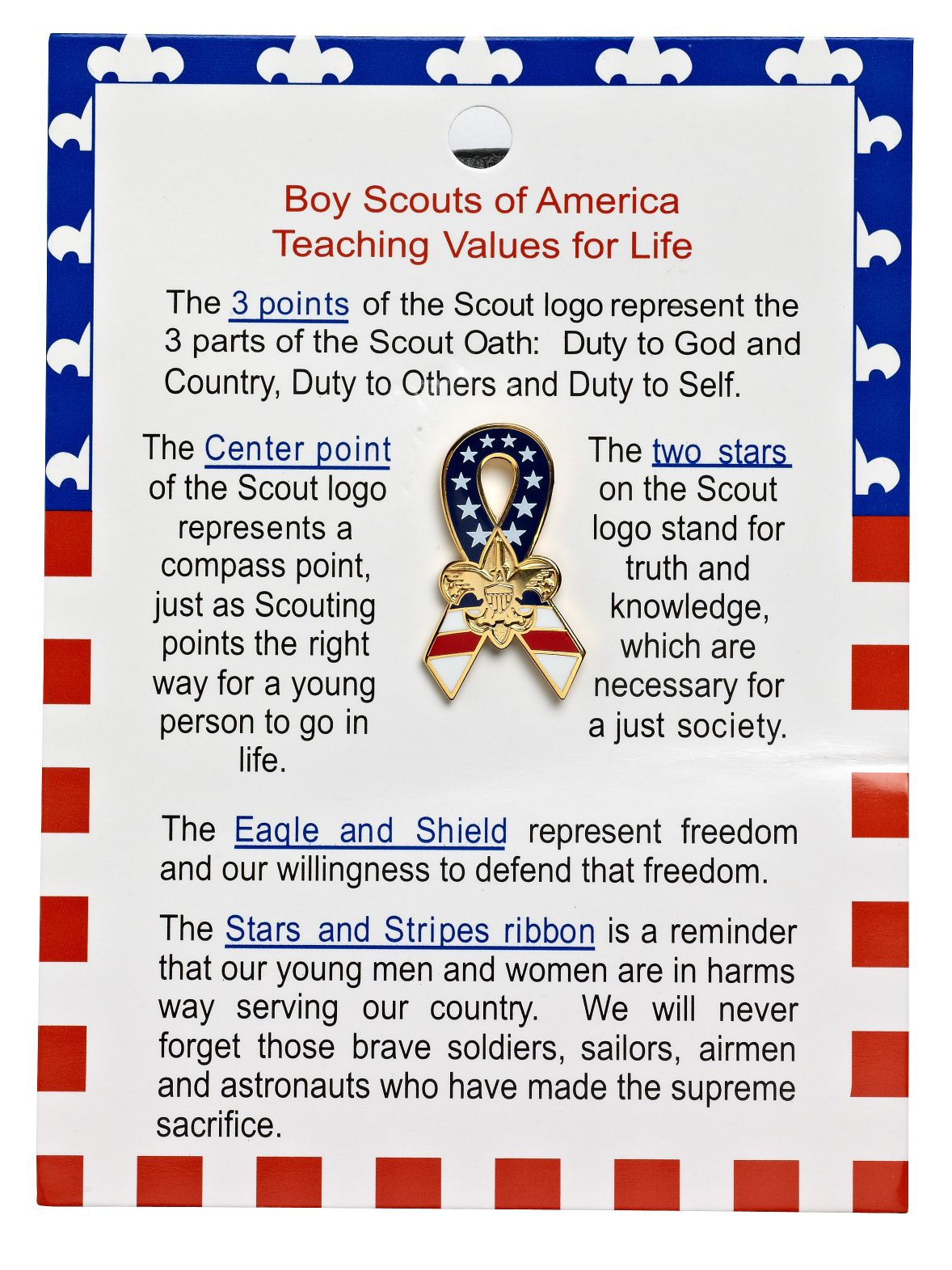 Patriotic Universal Emblem Legend Pin