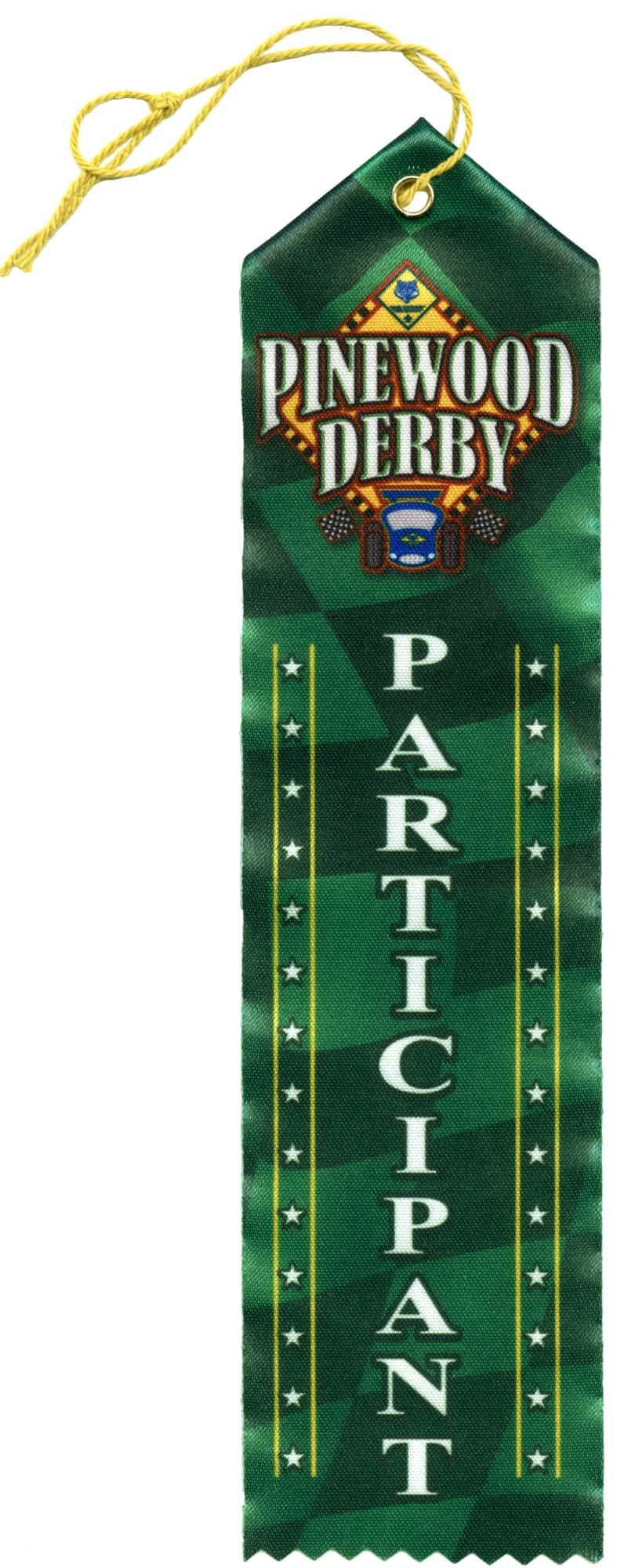 Pinewood Derby Participant Ribbons, 10pk