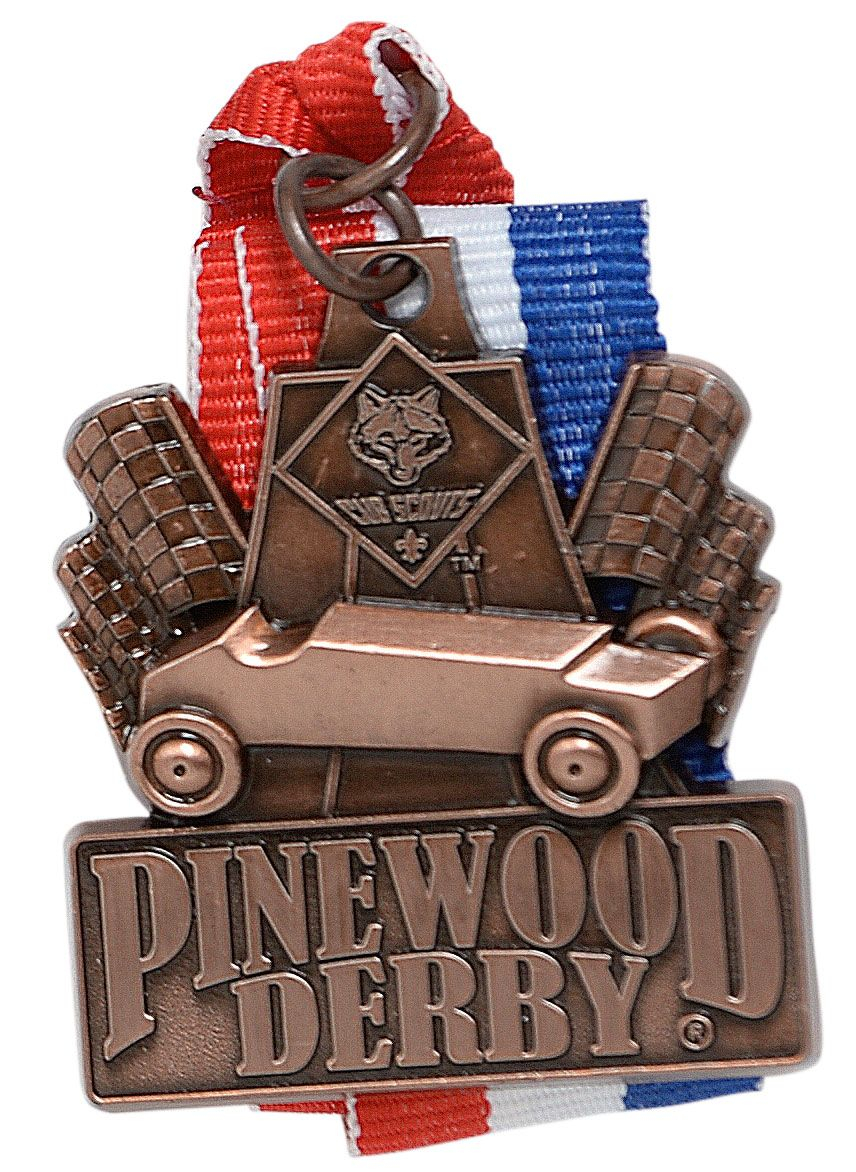 Pinewood Derby Neck Medal, Bronze
