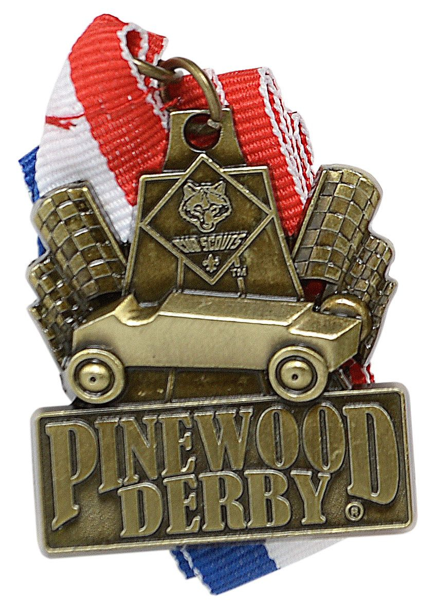 Pinewood Derby Neck Medal, Gold