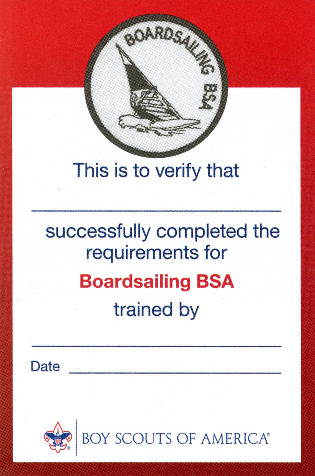 Boardsailing pocket certificate 1 Boardsailing pocket certificate