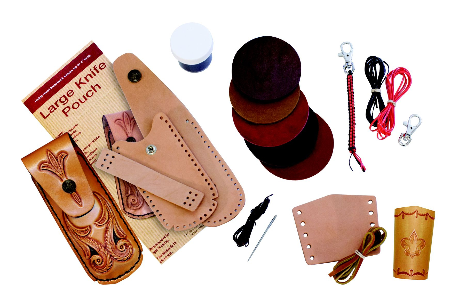Leatherwork All in One Merit Badge Knife Sheath Craft Kit