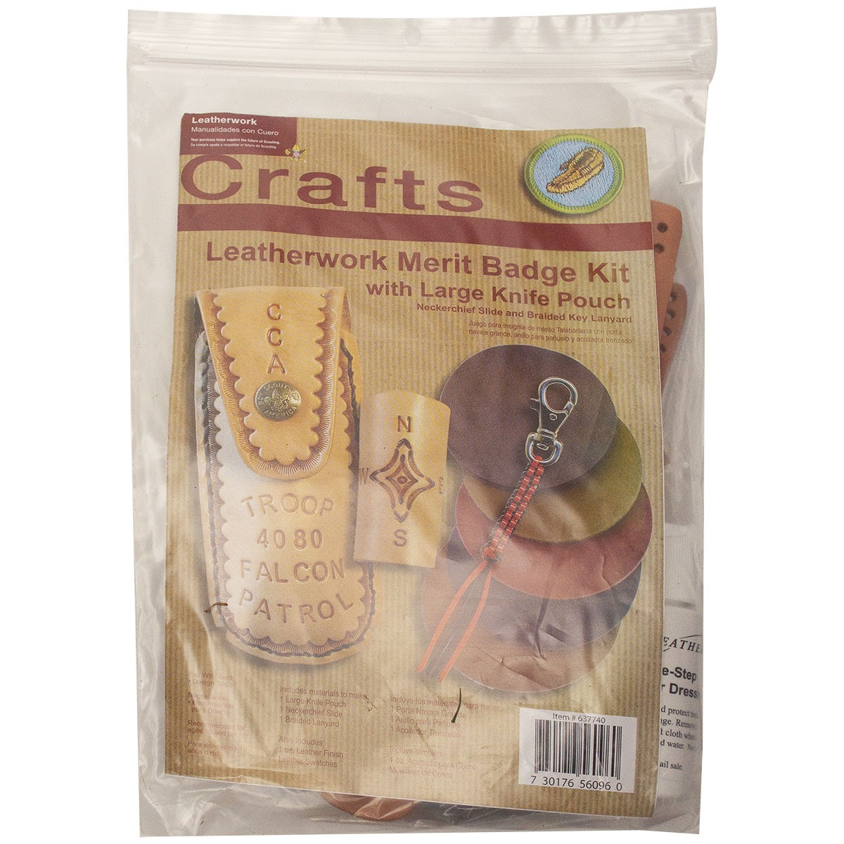 Leatherwork All in One Merit Badge Knife Sheath Craft Kit